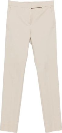 Max Mara Roche Pantalon - Dames - Broeken - Beige - Maat: XS Zijde