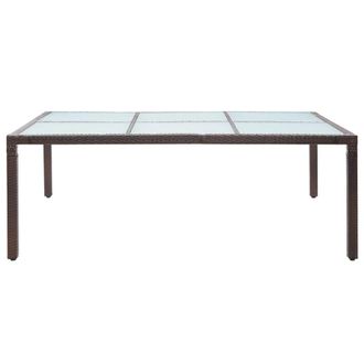 Berkfield Home Outdoor Dining Table Brown 200x150x74 cm Poly Rattan | Size: 200 x 150 x 74 cm