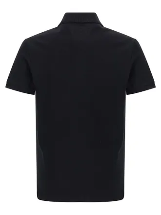 Balmain Logo-Embroidered Piqu&eacute; Polo Shirt - Black