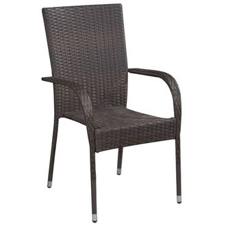 Berkfield Home Decorative 5 Piece Garden Dining Set Brown & Black