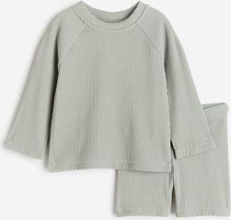 H&M Upf 50 Swim Set in Sage Green at Nordstrom, Size 9-12M
