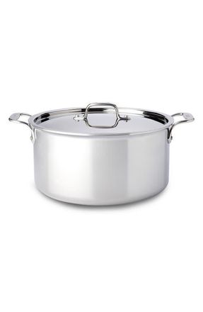 All-Clad 8-Quart Stainless Steel Stockpot in Silver at Nordstrom
