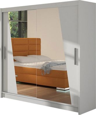 Mirjan24 Mobilier1 - Armario Closico 144, Blanco, 215x180x58cm, Puertas De Armario: Correderas, N&uacute;mero De Estantes: 0