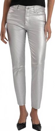 Kut from the Kloth Charlize High Rise Ab Jeans In Silver