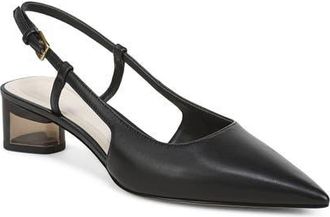 Franco Sarto Amelie Slingback Pointed Toe Pump in Black at Nordstrom, Size 5.5