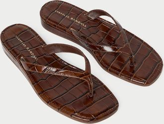 Loeffler Randall Womens Lina Flip Flop In Espresso