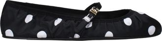 Dolce & Gabbana Odette Fabric Ballerinas - Dames - Ballerinas - Zwart - 38 1/2 EU - Katoen - Schoenen