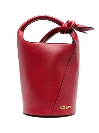 Jacquemus Le Petit Tourni bucket bag - women - Calf Leather - OS - Red