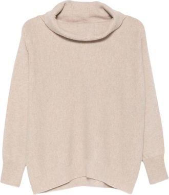 D.exterior Pullover met col - Dames - Coltruien - Beige - M - Truien & Vesten