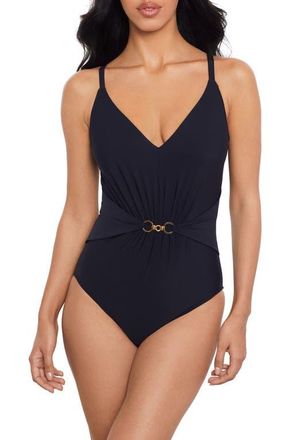 Magic Suit By Miraclesuit Gianna Chain Link One-Piece Swimsuit in Black at Nordstrom, Size 10