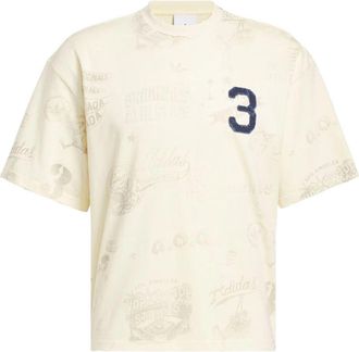 adidas Varsity Graphic T-Shirt Asia Sizing Warm Vanilla KU0574