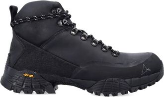 Roa Andreas lace-up leather boots - unisex - Leather/Fabric/Rubber - 39 - Black