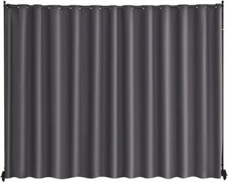 OEM Biombo Separador 308,5x45x245,5 Cm Biombo Port&aacute;til Con Ruedas Tela De Poli&eacute;ster Separador De Ambientes De Privacidad Con Ruedas Para Oficina, Hospital