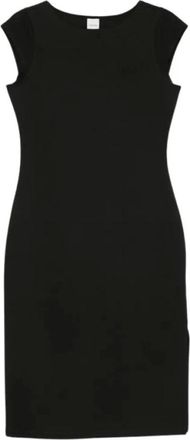 Calvin Klein Kleedjes, Dames, Zwart, M, Polyester, Ponte Jurk