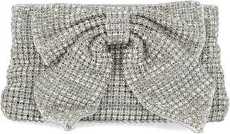 Jessica McClintock Bianca Bow Clutch in Silver at Nordstrom Rack