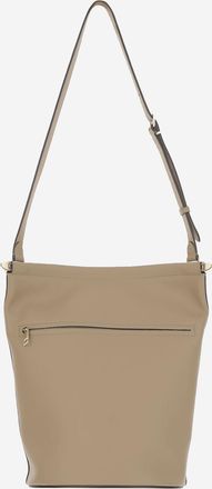 Tod's Womens Small Leather Bucket Bag Beige Calfskin Handbags Hand