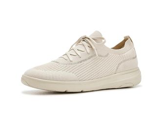 FitFlop Super-Q Crystal-Trim Knit Slip-On Laced Sneakers Womens Flat Shoes Paris Beige : 6.5 M (B), Synthetic