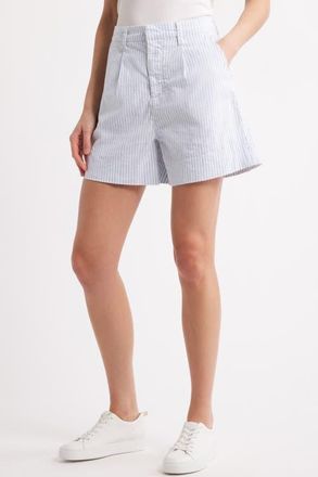 Frank & Eileen Waterford Walking Shorts in Blue White Stripe at Nordstrom, Size 14
