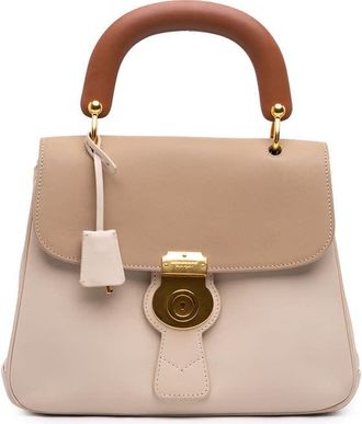 Burberry Pre-owned Burberry Medium Tricolor Trench Calfskin DK88 Top Handle Bag Ladies 1X1S3KIN06K13HHI