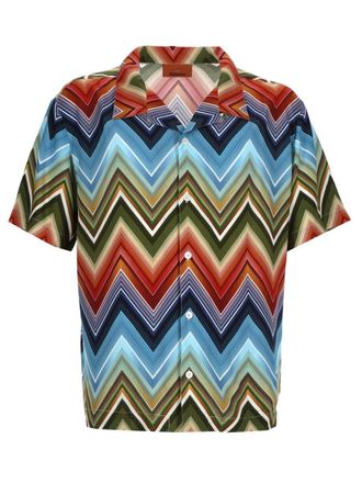Missoni Multicolor Zigzag Pattern Relaxed Viscose Shirt