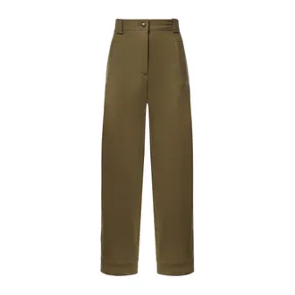 Max Mara Straight Trousers - female - Max Mara - Straight Trousers - Green - XS - Trousers
