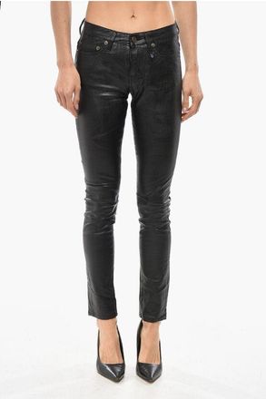 Saint Laurent Faux Leather 5 Pockets Pants size 25