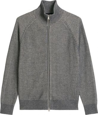 Marc O'Polo Gebreide Cardigans Longsleeve - Heren - Vesten - Grijs - M - Katoen - Truien & Vesten