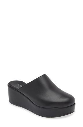 Cordani Camryn Platform Wedge Mule in Nappa Nero at Nordstrom, Size 5.5Us