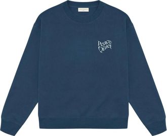 Museum of Peace and Quiet Mens Warped Crewneck Top In Navy
