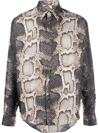 Roberto Cavalli Camicia con stampa - Nero