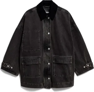 Armedangels Cord Collar Denim Jacket Freizeitjacke f&uuml;r Damen | schwarz