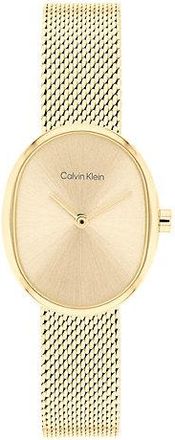 Calvin Klein Reloj Ovalado De Acero Chapado En Oro Euphoria