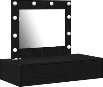 vidaXL Dressing Table Black 83 x 40 x 70 cm Engineered wood Vidaxl