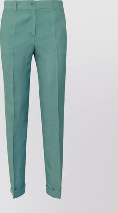 Parosh tailored trousers with cuffed hem and pockets