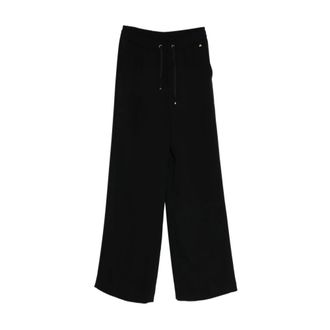 Herno Wide Trousers, female, Black, Size: 2XL Fluid Wide Trousers