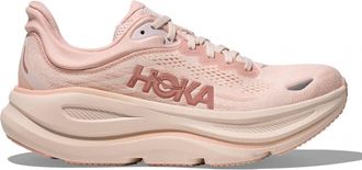 Hoka One One Womens Bondi 9 Running Shoe In Rose Latte/rose Cream