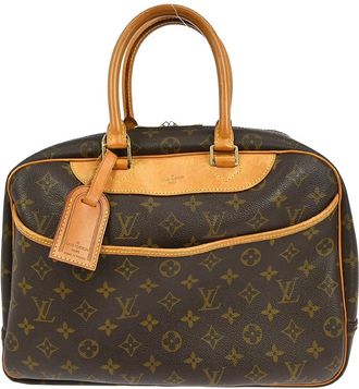 Louis Vuitton Deauville Handbag Monogram Canvas Brown Canvas Handbag (Pre-Owned)