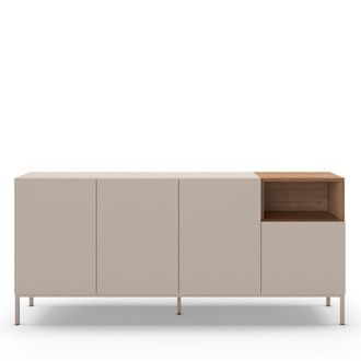 DRAWER Aparador de 4 puertas de madera y metal L180cm - Beige