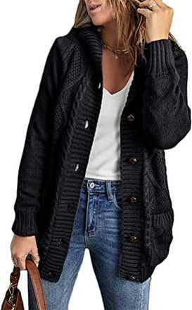 Gilet Long Femme Cardigan Epais Femme Gilet-cardigan Long à