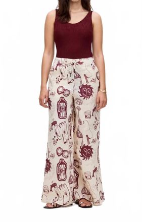 OAS Cantina Mojave Linen Trousers In Beige