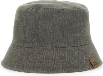 Brunello Cucinelli Green Logo Bucket Hat