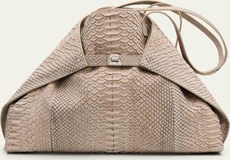Akris Ai Medium Python Convertible Shoulder Bag