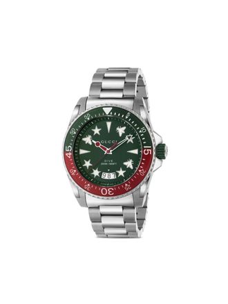 Gucci Dive 40 mm horloge - Groen