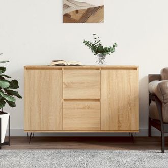 vidaXL Vidaxl - Aparador De Madera De Ingenier&iacute;a Roble Sonoma 101,5x35x70 Cm