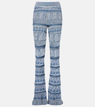 Etro Crochet cotton flared pants
