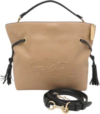 Coach Pre-owned Bucket Bags, female, Beige, Size: ONE SIZE Pre-owned Bucket Bag