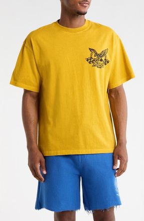 Honor The Gift Motor Oil Graphic T-Shirt in Yellow at Nordstrom Rack, Size Xxx-Large