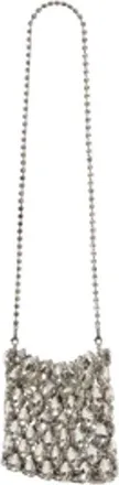 Self Portrait Womens Crystal-Embellished Synthetic Crossbody Bag Silver