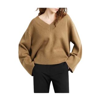 Roberto Ricci Design Jersey con cuello en V - Knitwear - Mujer - Marr&oacute;n - S