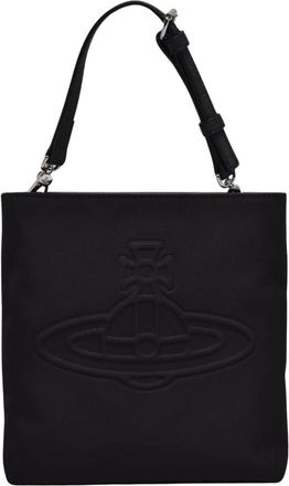 Vivienne Westwood Tracolla Nylon Square - Heren - Shoppers - Zwart - ONE Size - Nylon - Tassen